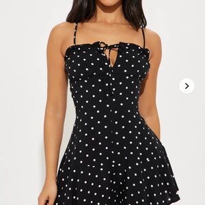 Fashion Nova Black and White romper